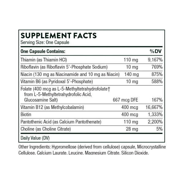 Basic B Complex - Supplement Facts