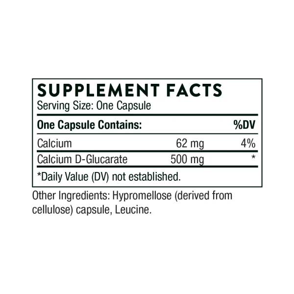 Calcium D-Glucarate - Supplement Facts