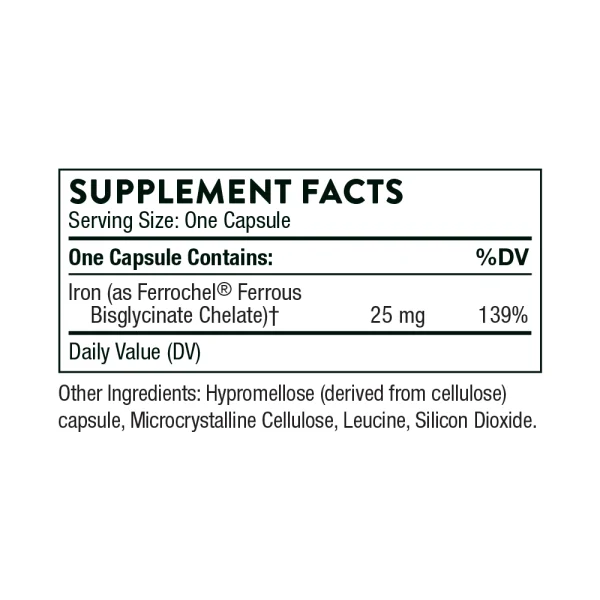 Iron Bisglycinate - Supplement Facts