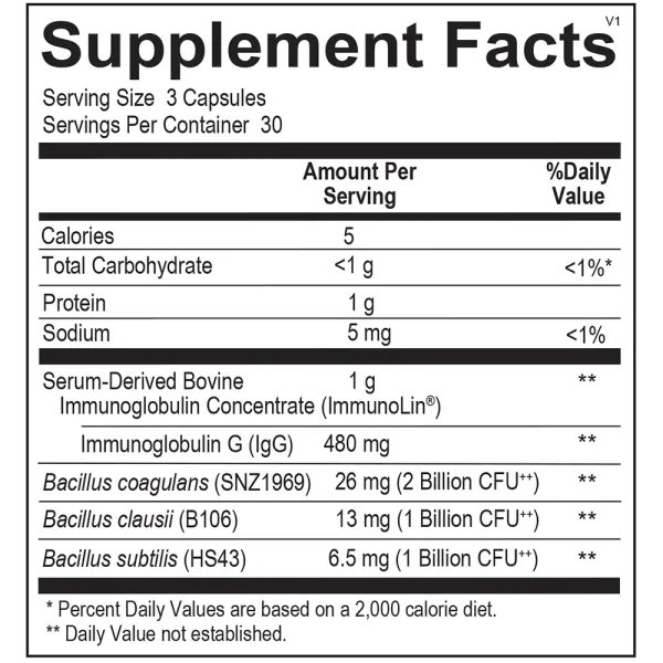 Ortho Spore IG - Supplement Facts