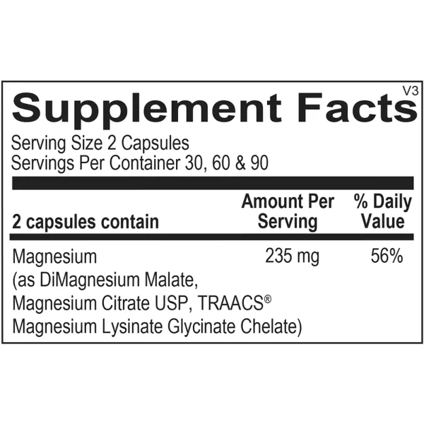 Reacted Magnesium - Supplement Facts