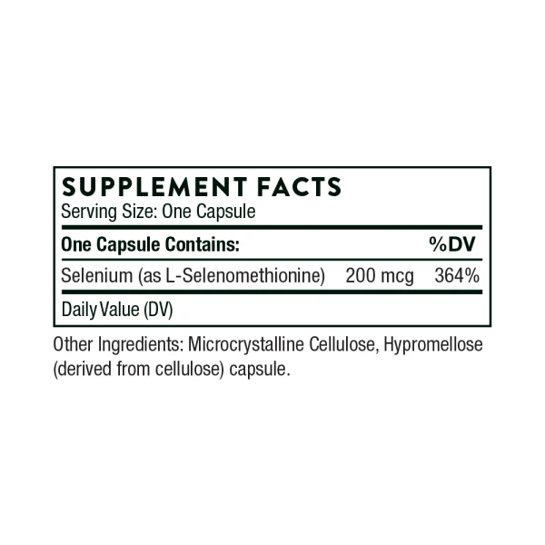 Selenium - Supplement Facts