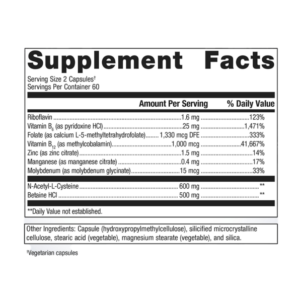 MethylCare - Supplement Facts