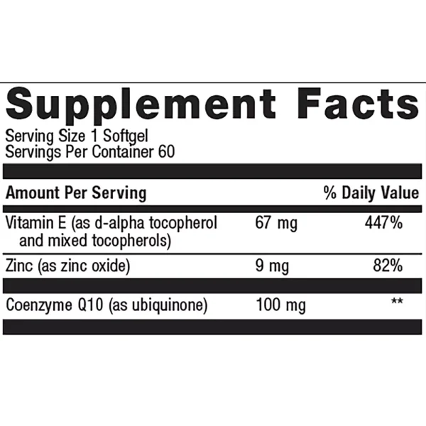 CoQ10 ST-100 - Supplement Facts