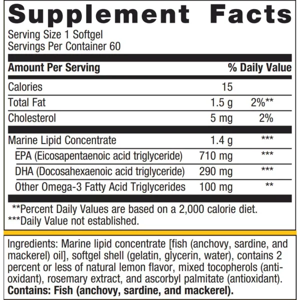 OmegaGenics EPA-DHA 1000 - Supplement Facts