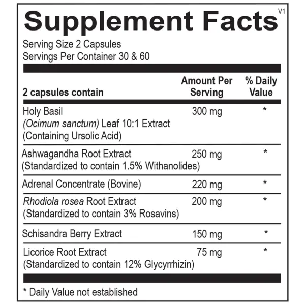 TruAdapt Plus - Supplement Facts