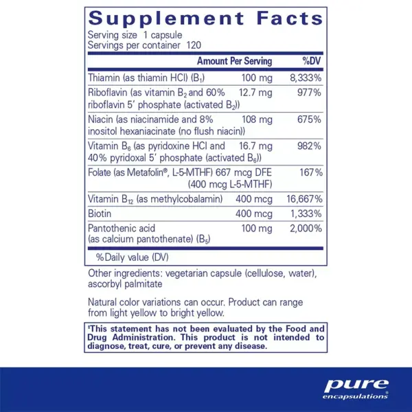 B Complex Plus - Supplement Facts