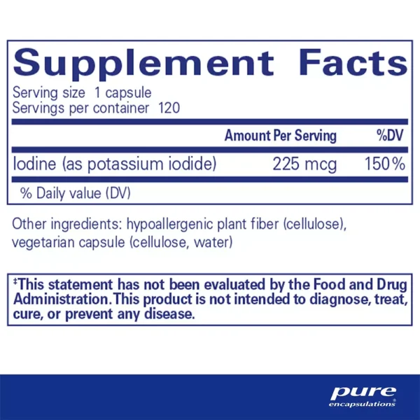 Iodine (Potassum Iodide) - Supplement Facts