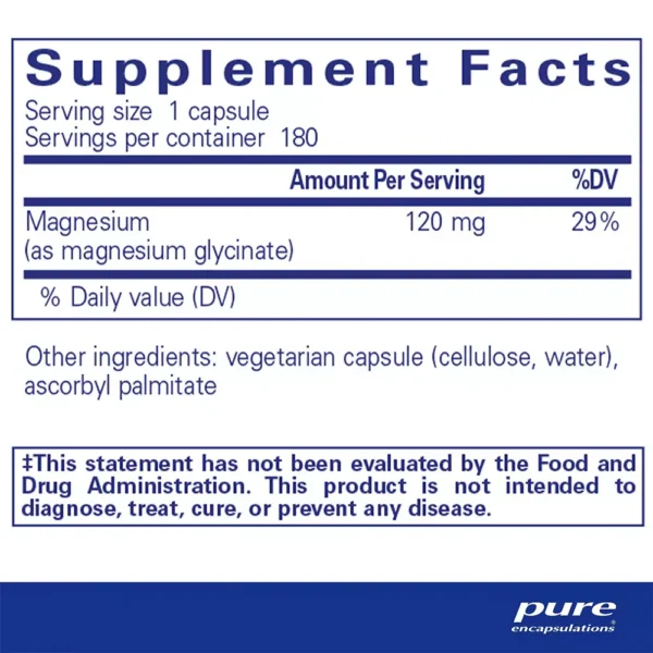 Magnesium Glycinate - Supplement Facts