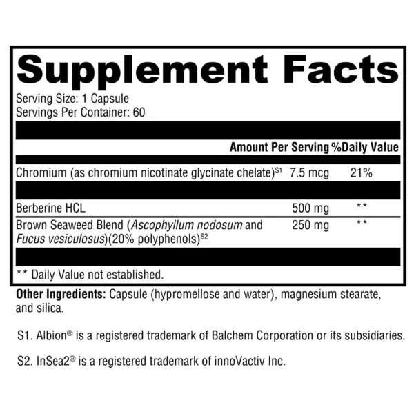 Berberine InSea2 - Supplement Facts