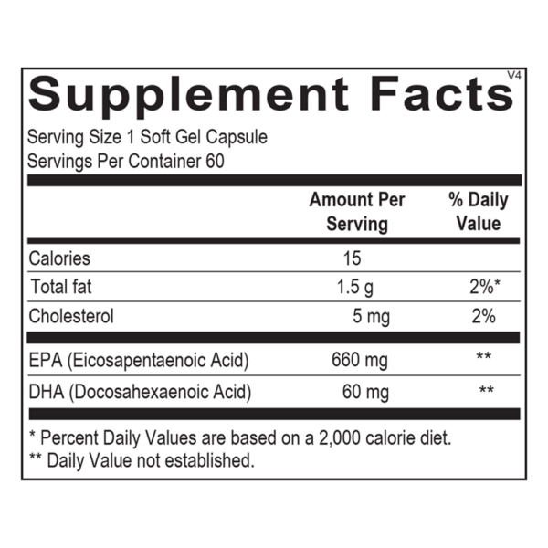 Orthomega Select EPA - Suppliment Facts