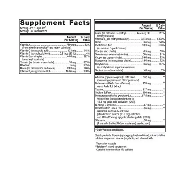 AdvaClear 42 - Supplement Facts