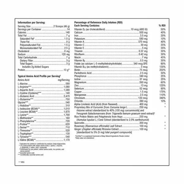 UltraInflamX Plus 360 - CO Sup Facts