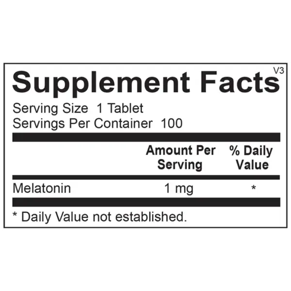 Melatonin - Supplement Facts