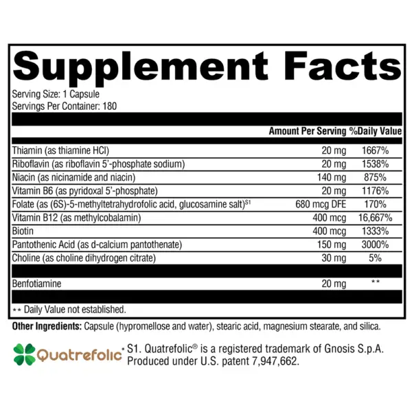 B Activ - Supplement Facts