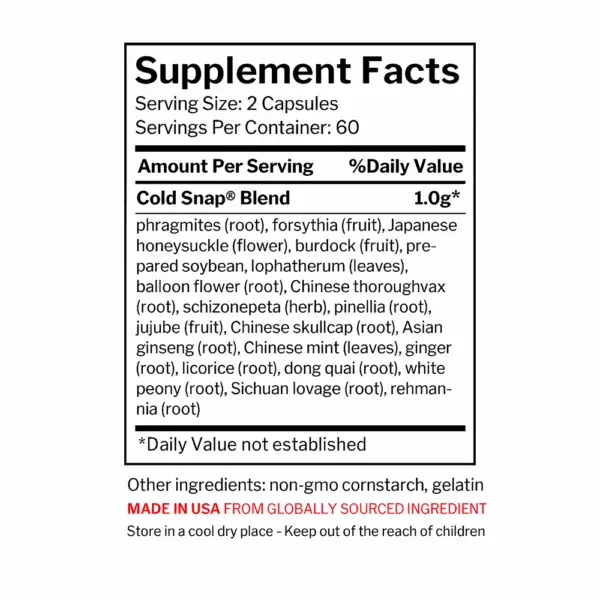 Cold Snap | Snap Dynasty Immune-Balancing 20-Herb Formula