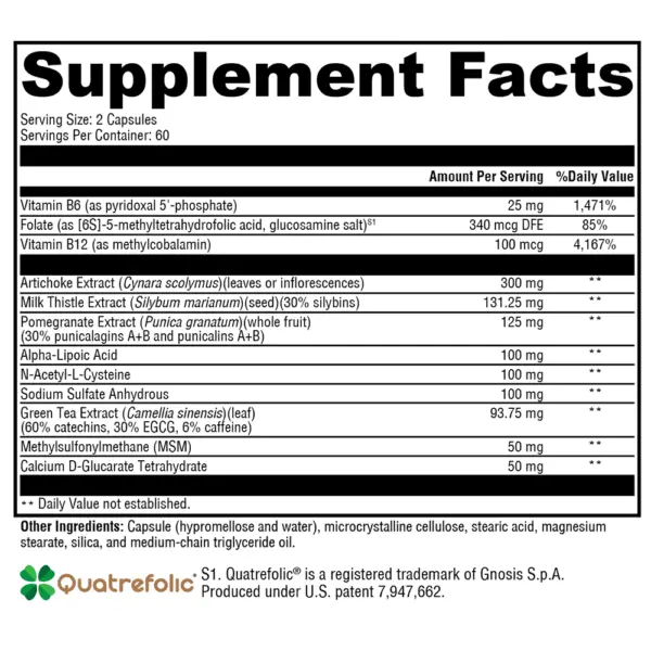 MedCaps DPO - Supplement Facts