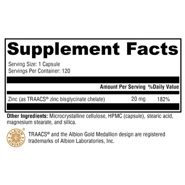 Zinc Glycinate - Supplement Facts